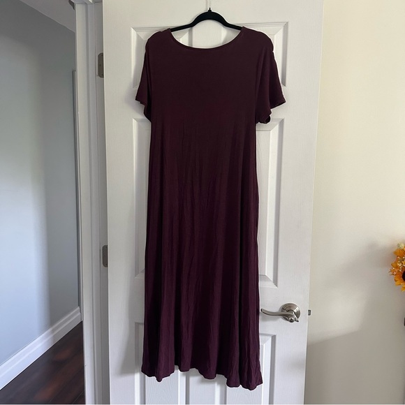 Size 0X Torrid Womens Torrid At The Knee Supersoft Hi-Low Dress Purple - Picture 6 of 7